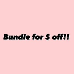 BUNDLE FOR MONEY OFF!